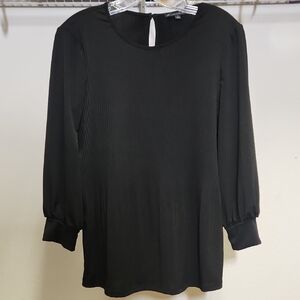 Adrianna Papell | Black Textured Top | S